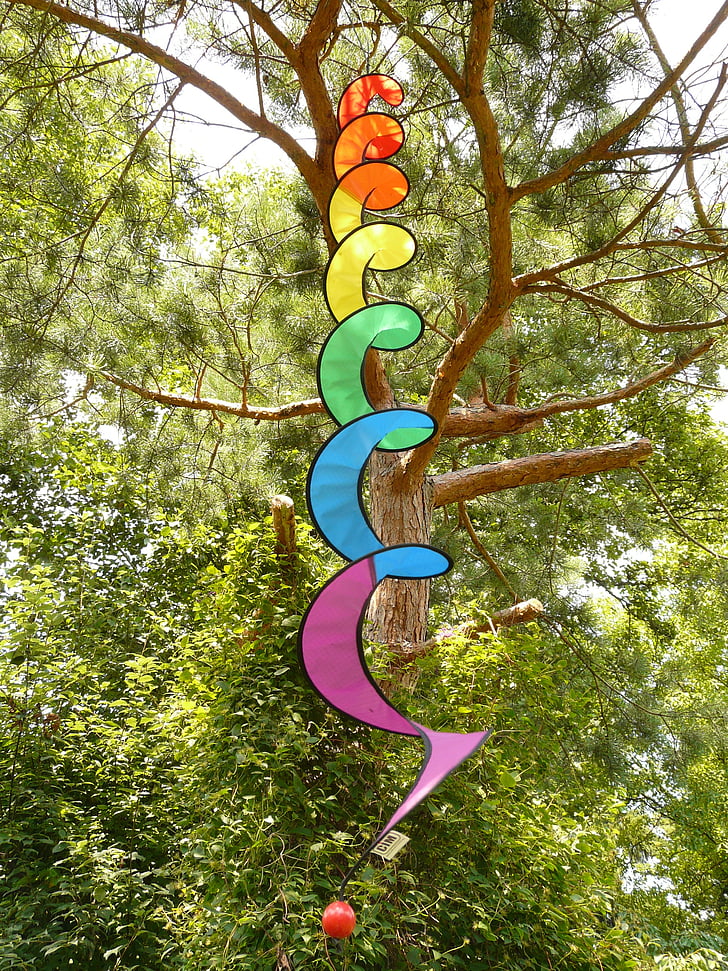 windspiel, wind, air, movement, spiral, rotation, colorful