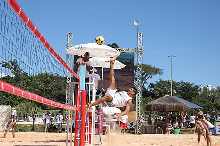 Αθλητισμός, futvolei, μπάλα, Άμμος, παιχνίδι, αθλητής, παραλία