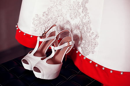 pantofi, rochie de mireasa, nunta, rochie, design, rochie de seară, rochie regal