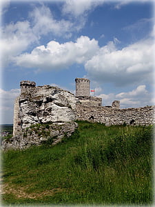 Ogrodzieniec, Lengyelország, Castle, a romok a