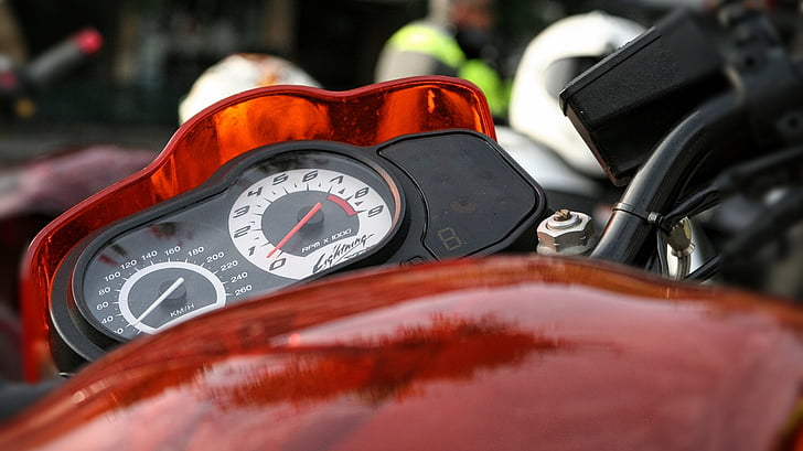 Moto, Buell, Geschwindigkeit, rot, Straße, Spanien