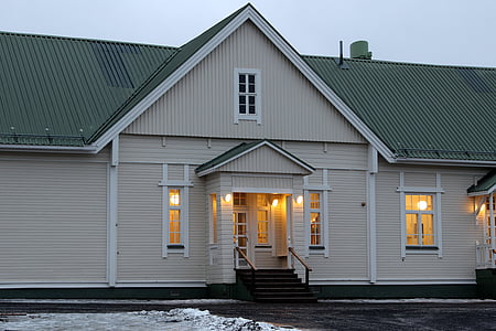alakylä sekolah, Oulu, Finlandia, bangunan, sekolah, pendidikan, depan