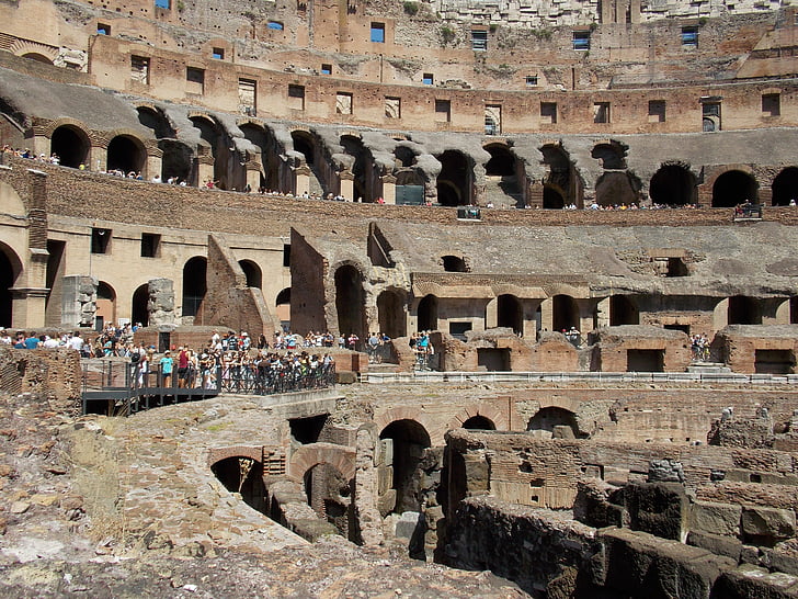 Koliziejus, Roma, Italija, Architektūra, amfiteatras, arenos, gladiatoriai
