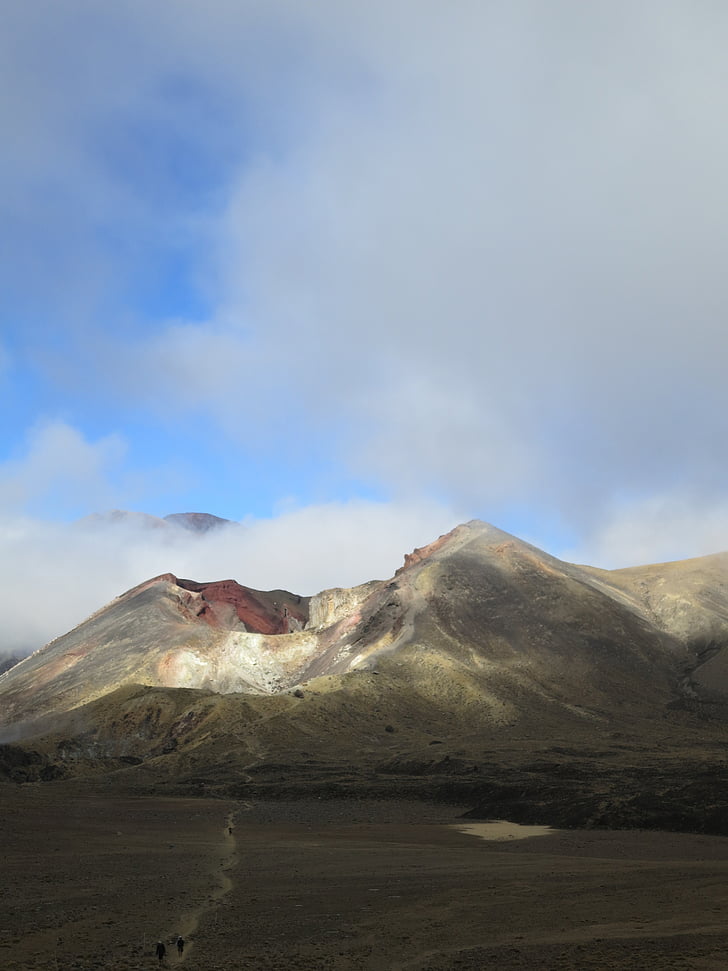 new zealand, landscape, tongariro, crossing, mountain, south island, volcano