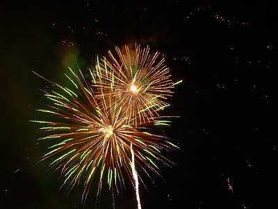 vuurwerk, Voorbeeld, Oudejaarsavond, Noisy, voetzoekers, kleurrijke, explosie