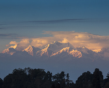 Himàlaia, natura, muntanya, paisatge, Kanchenjunga, núvol, pic