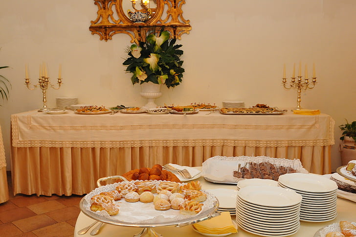 švediškas stalas, desertas, maisto, mielas, patiekalas, lentelė, Saldūs sausainiai