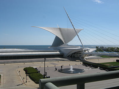 Milwaukee, Museo, Wisconsin, ciudad, arquitectura, edificio, paisaje urbano