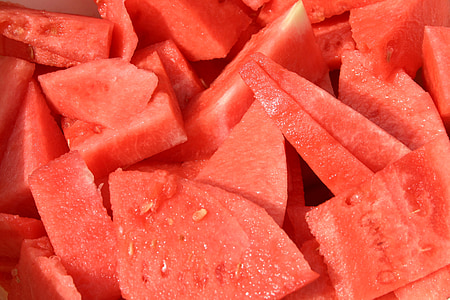 vodní meloun, léto, šťavnaté, ovoce, jídlo, výseč, čerstvosti