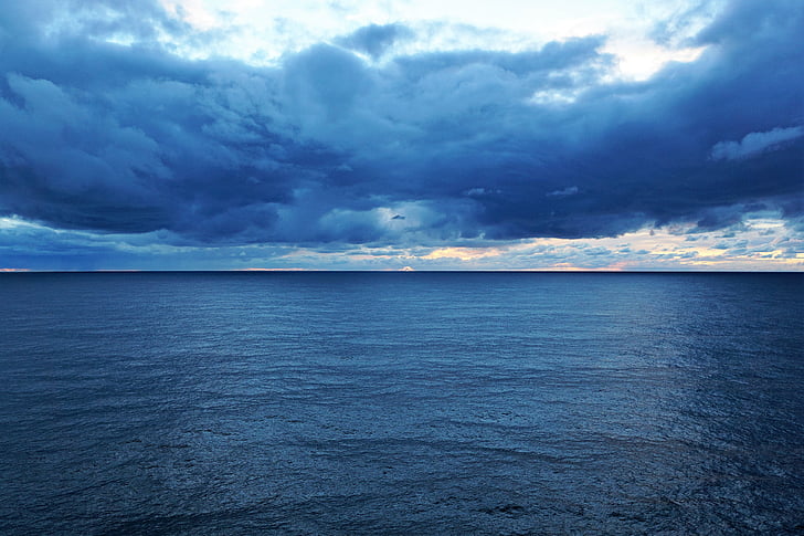 taivas, Ocean, Atlantic, Lake, vesi, sininen, pilvet