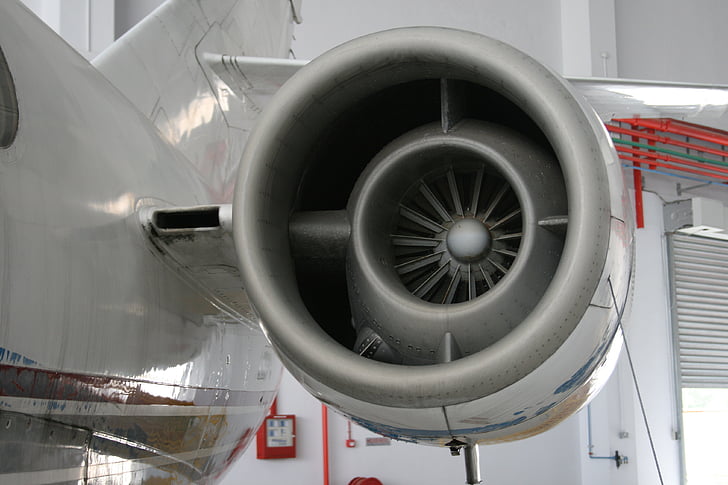 motor, Hangar, avión