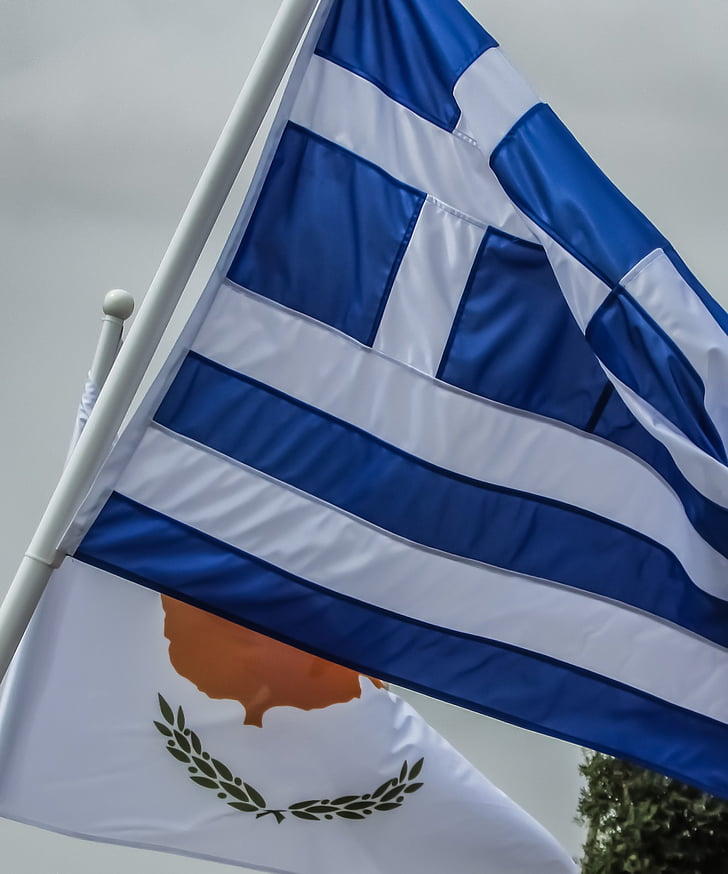 grški dan neodvisnosti, Ciper, praznovanje, Parada, zastavice, simbol