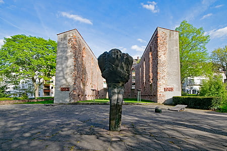 Darmstadt, Hessen, Alemanya, kapellplatz, Memorial, ruïna, 2