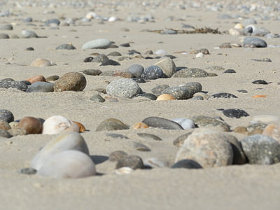 beach, stones, sea, landscape, nature, costa, sand