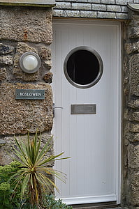 door, porthole, st ives, white, frame, nautical, marine