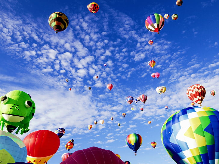 Balloon fiesta, Albuquerque, Új-Mexikó, nemzetközi, forró levegő, léggömbök, hőlégballon