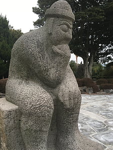 pametan čovjek, Otok Jeju, Koreja, kip, skulptura, Azija, arhitektura