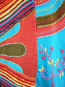 trasa, tyg, färg, färgglada, textilier, mönster, struktur