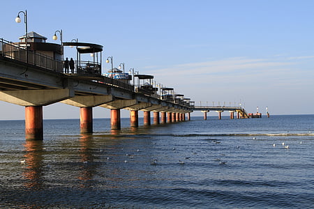 Seebrücke, Ostsee, Polen, Meer, Brücke