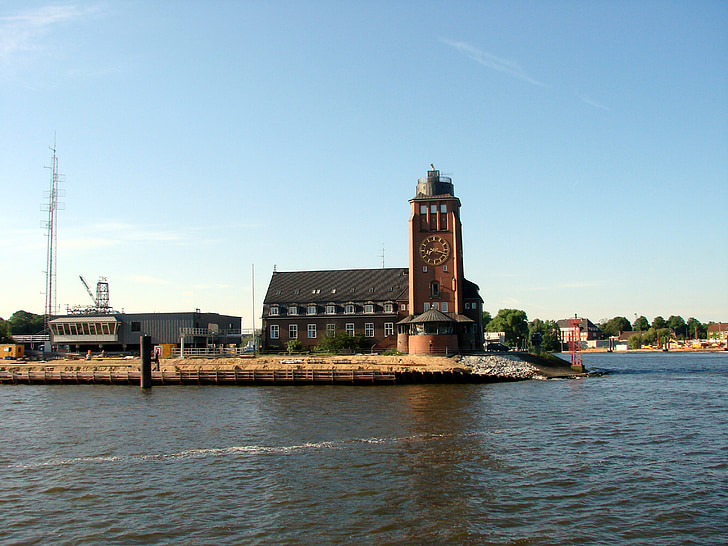 Hamburg, hamn, lotsstation, Elbe, arkitektur, berömda place