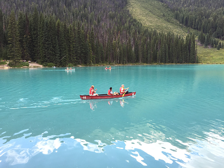 Canadá, canoa, Lago, natureza, água, paisagem, cênica