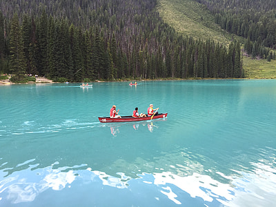 canada, canoe, lake, nature, water, landscape, scenic