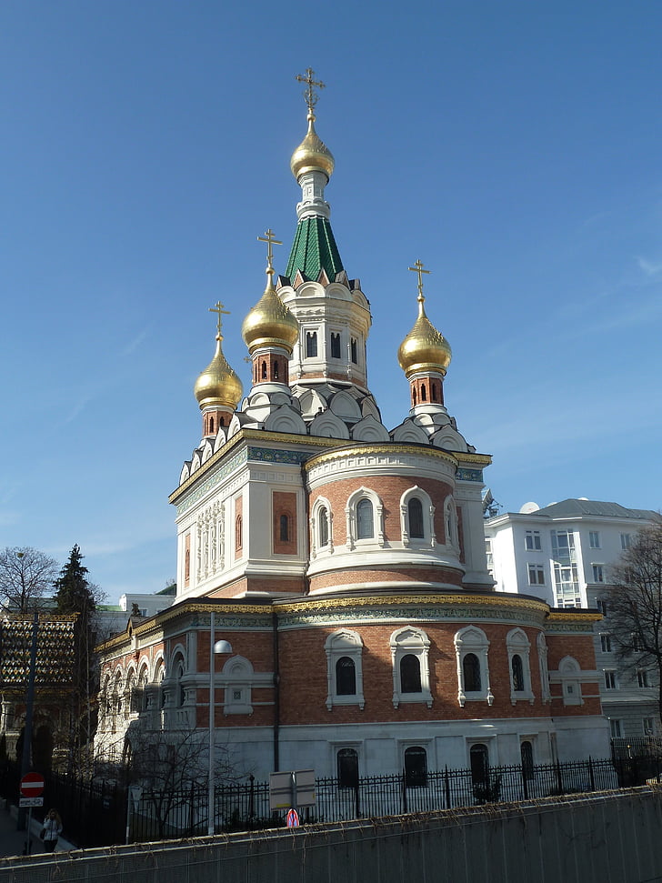 pravoslavni, Dunaj, katedrala, Saint nicholas, stavbe, vere, arhitektura