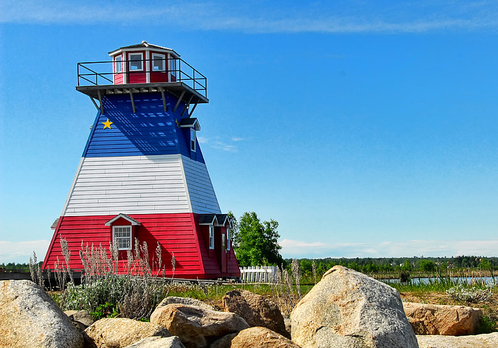 Lighthouse, Acadian, neguac, Kanada, rannikul, Landmark, Turism