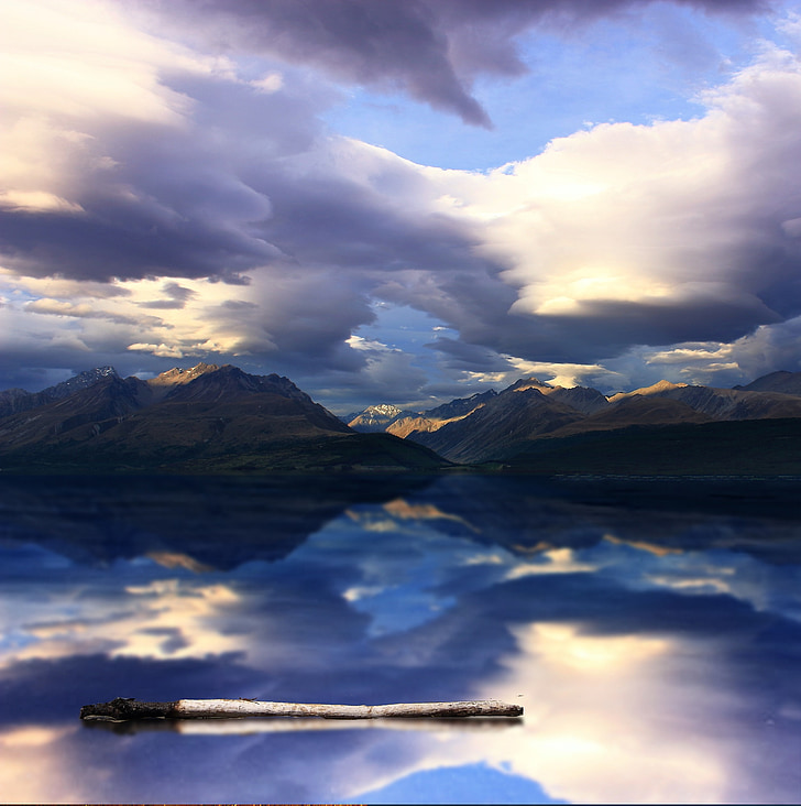bjerge, søen, New Zealand, Se, landskab, natur, Alperne