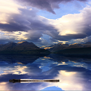 hory, jezero, Nový Zéland, pohled, krajina, Příroda, v Alpách