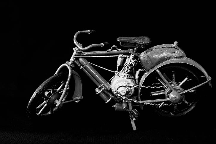 dviratis, Moto, senas, derlius, motociklas, transporto priemonės, Senas dviratis