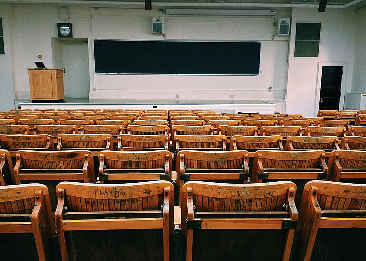 classroom, lecture hall, college, education, university, school