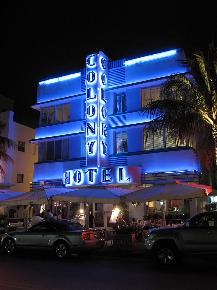 azionamento dell'oceano, Miami beach, Florida, colony hotel