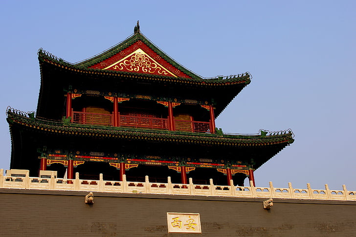 Kina, Tianjin, kultur, historie, City gate tower, gamle arkitektur, historiske bygninger