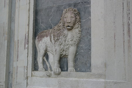 Venedig, lejon, Italien, skulptur, Lion - feline, arkitektur, staty