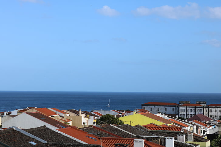 Ponta delgada, landschap, hemel, Horizon