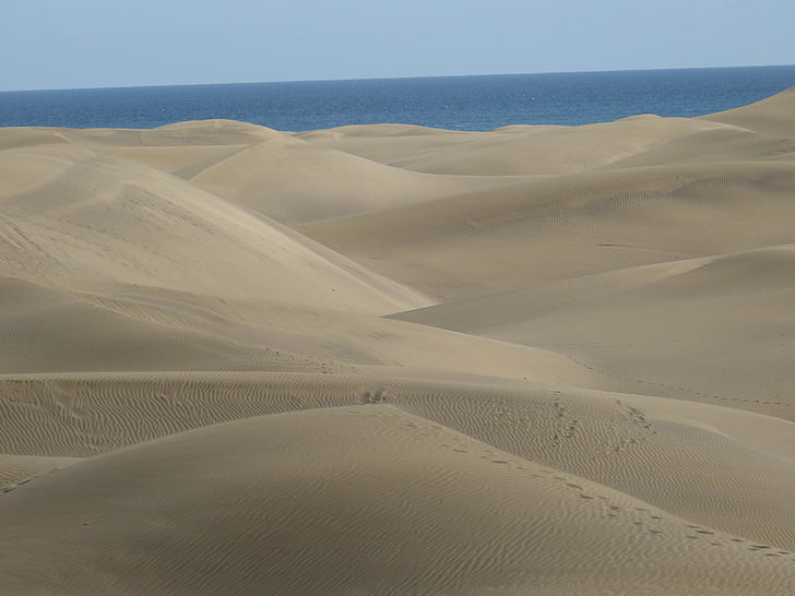 Playa, dunas, Duna, mar, ola, naturaleza, Islas Canarias