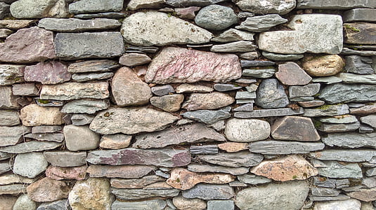 akmens mūris, sausā siena, akmens