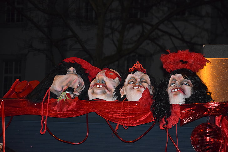 Maskit, zombeja, kasvot, paneeli, Carnival, puolue, juhla