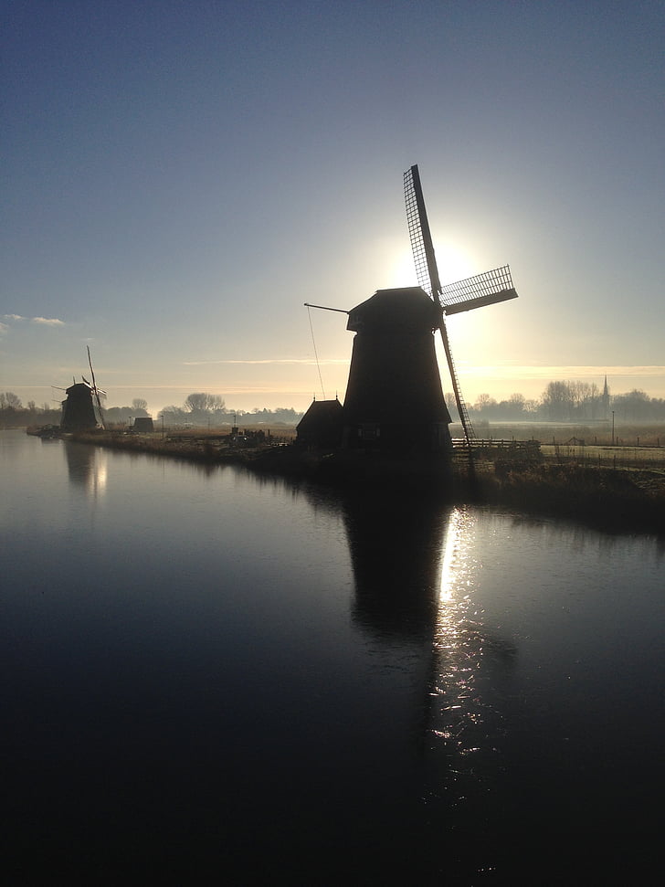 vjetrenjača, Alkmaar, Nizozemska, nizozemski, mlin, Nizozemska