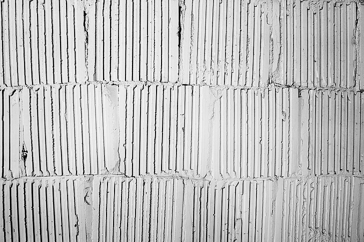 pared, textura, patrón de, blanco y negro