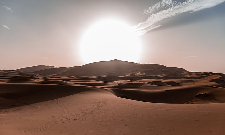 φύση, τοπίο, Άμμος, έρημο, Ήλιος, σύννεφα, ουρανός
