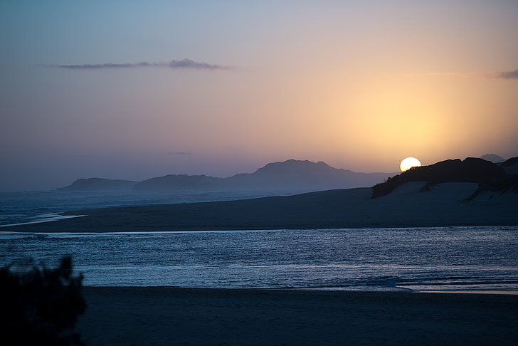 Sonnenuntergang, Fluss, Meer, Wasser, Landschaft, Reisen, 'Nabend