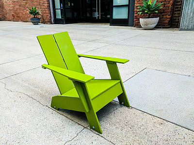 verde, sedia a sdraio, mobili, progettazione, sedersi
