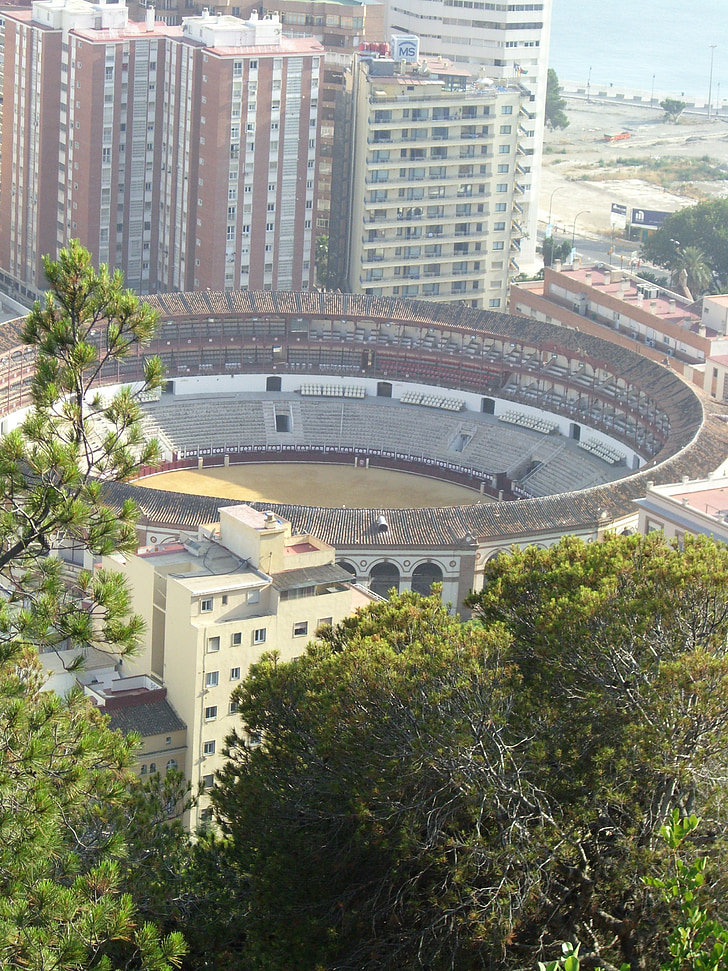 Coliseum, Arena, tourada, Málaga, Espanha, Porto, Andaluzia