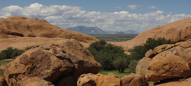 Namibia, Outlook, punto de mira, paisaje, piedras