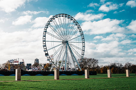 Ferris, hjul, fornøyelsespark, Park, arkitektur, infrastruktur, pariserhjul