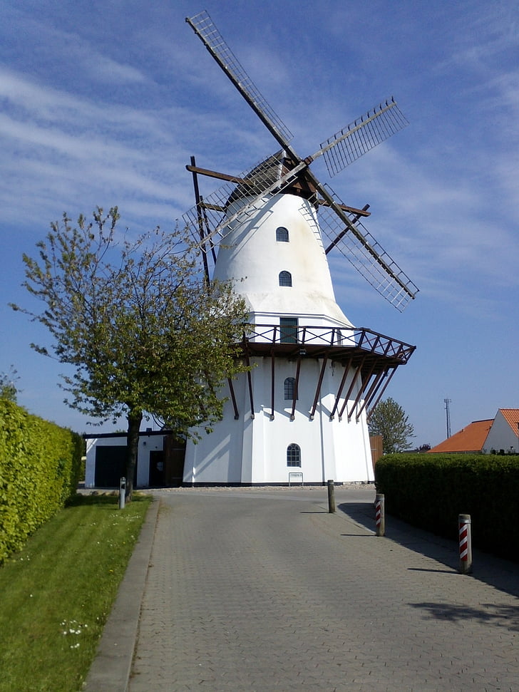 Mill, cối xay gió, Kolding, Đan Mạch, Gió, bờ biển, Bắc Hải