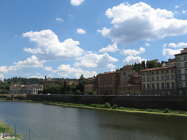 florence, river, arno river, italy