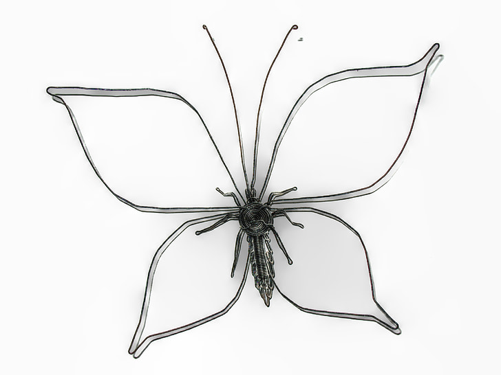 butterfly, wire, decoration